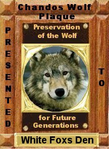 wolf plaque award